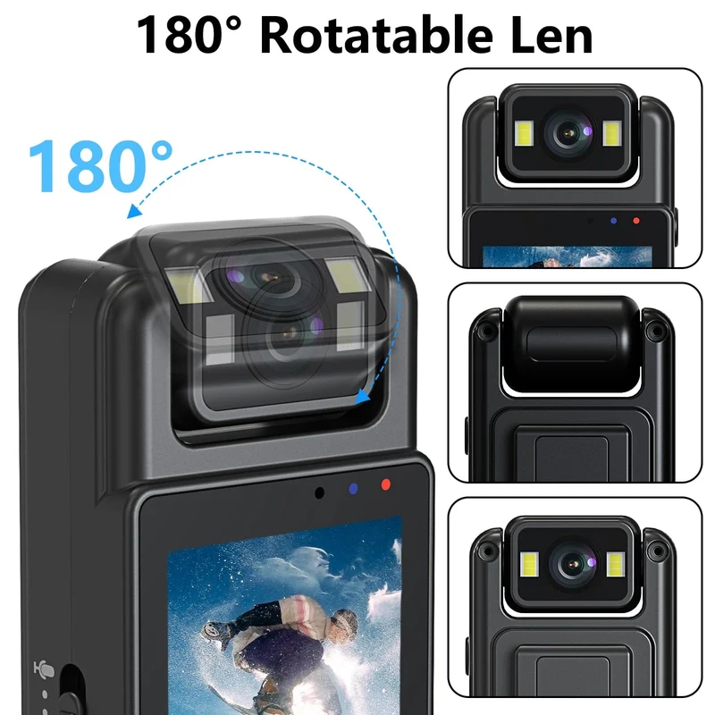 JOZUZE MD17 Wifi Mini Kamera 1080P Tragbarer digitaler Videorecorder Getragene Polizei Kleine Körperkamera Nachtsicht DV Miniatur Camcorder