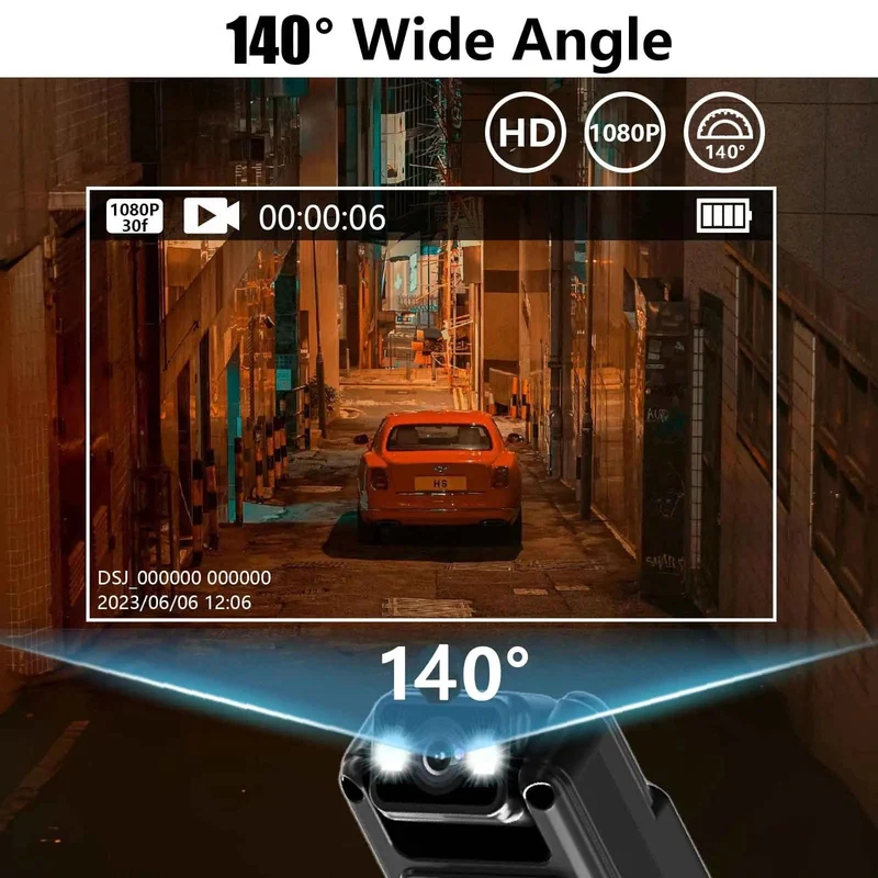 JOZUZE MD17 Wifi Mini Kamera 1080P Tragbarer digitaler Videorecorder Getragene Polizei Kleine Körperkamera Nachtsicht DV Miniatur Camcorder