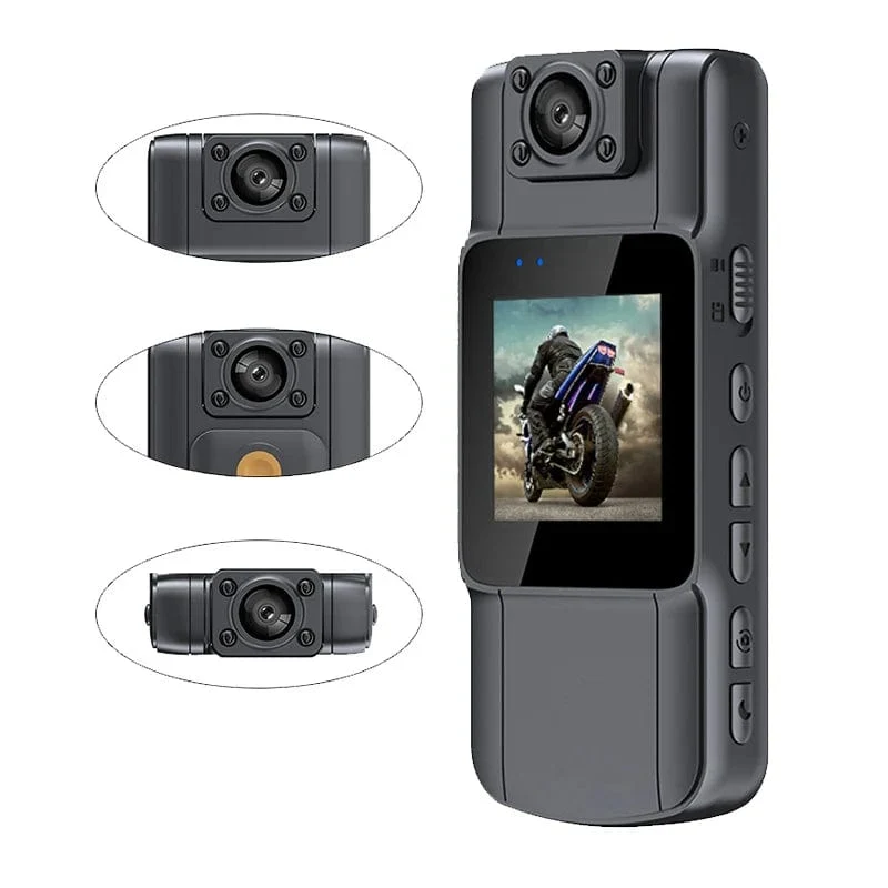 JOZUZE B23 1080P HD Minikamera Tragbarer digitaler Videorecorder BodyCam Infrarot-Nachtsicht-Polizeikamera Kleiner Fahrrad-Camcorder