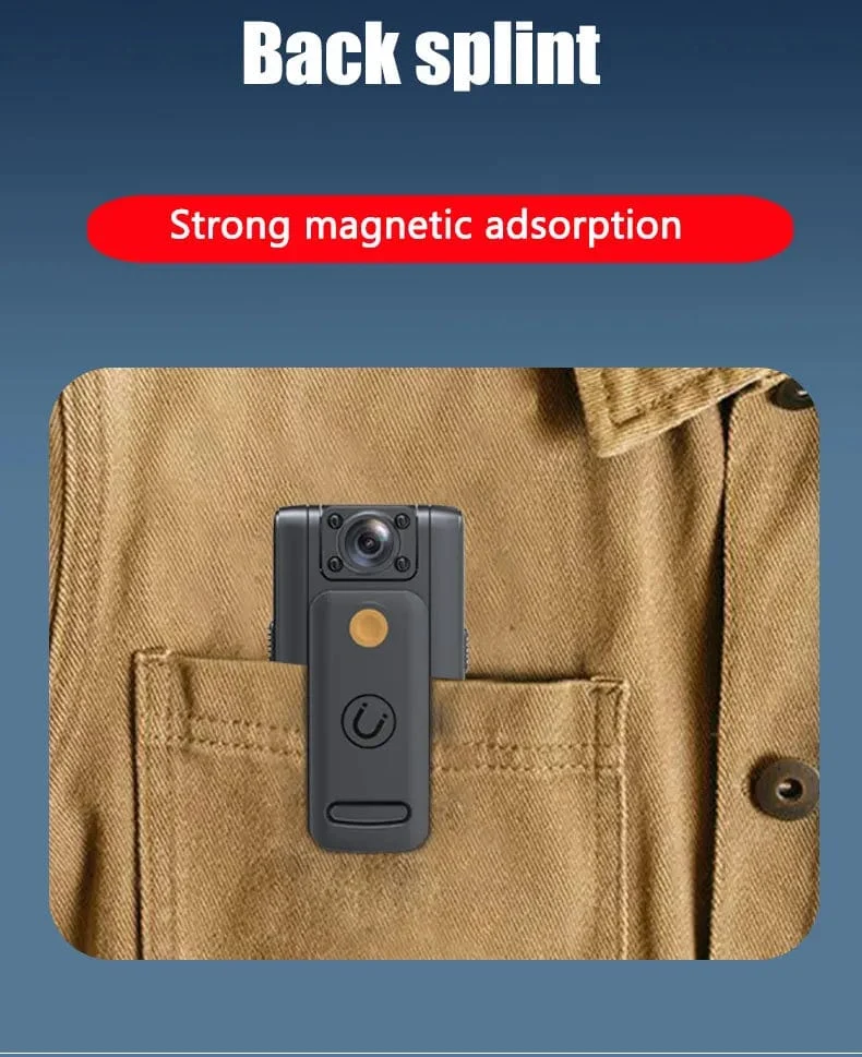 JOZUZE B23 1080P HD Minikamera Tragbarer digitaler Videorecorder BodyCam Infrarot-Nachtsicht-Polizeikamera Kleiner Fahrrad-Camcorder