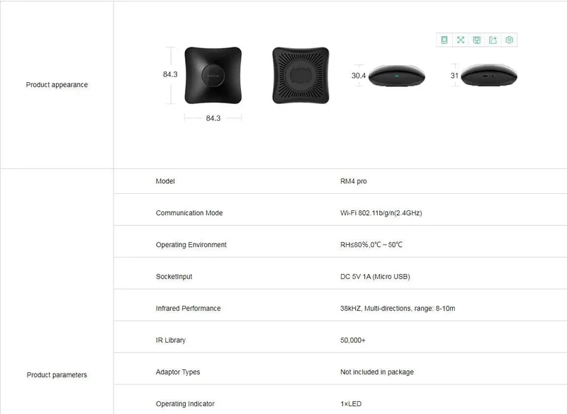 2024 Broadlink RM4 pro IR RF wifi UNIVERSALFERNBEDIENUNG Smart Home Automation funktioniert mit Alexa und Google Home