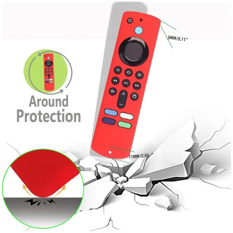 Schutzhülle für Fernbedienung, Silikon-Schutzhülle, im Dunkeln leuchtend, kompatibel mit der brandneuen Amazon Fire TV Stick 4K 2023-Fernbedienung