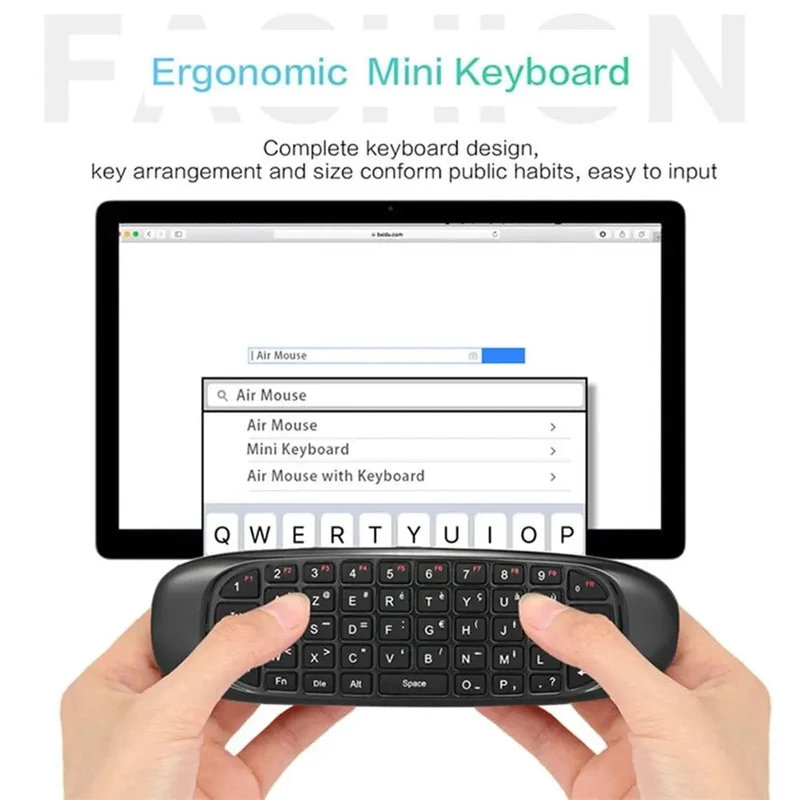 Voice Air Mouse C120 2.4G RF Smart Fernbedienung 7 Farbe Hintergrundbeleuchtung Drahtlose Mini-Tastatur für Android TV Box