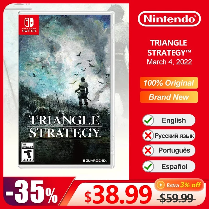 TRIANGLE STRATEGY Nintendo Switch Spielangebote 100 % offizielle originale physische Spielkarte, Strategie-Genre, für Switch OLED Lite