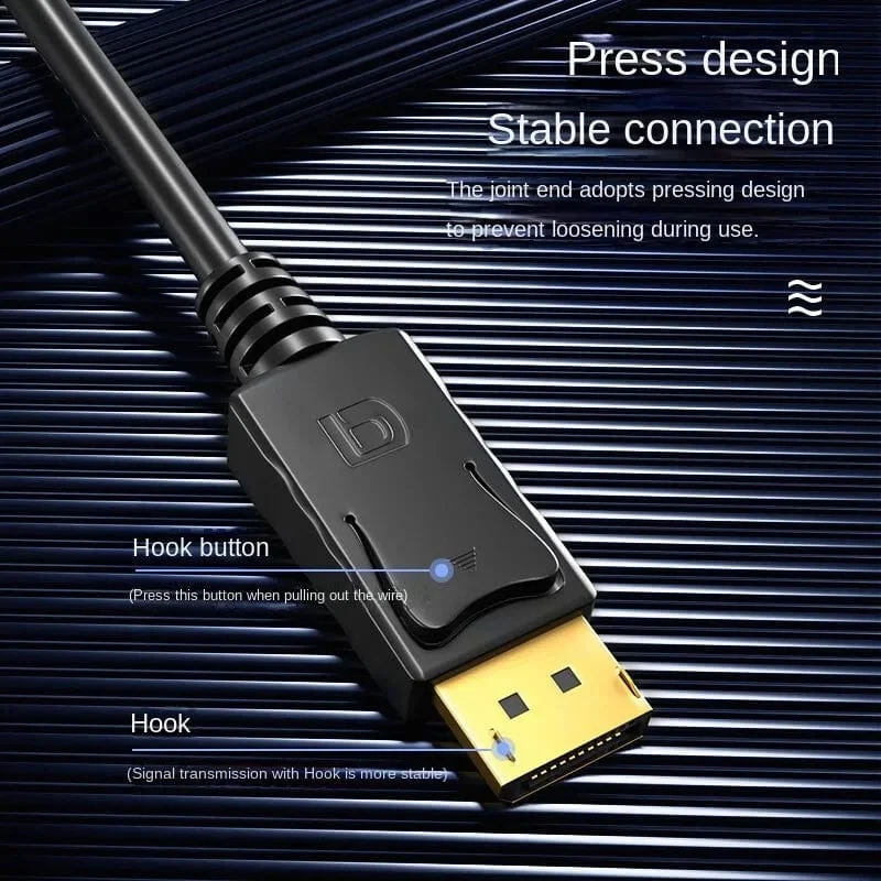 Dp-zu-Hdmi-Kabel, 1.8 m, 4k HD-Adapterkabel, Computermonitorkabel, konvertiert große Dp- zu Hdmi-