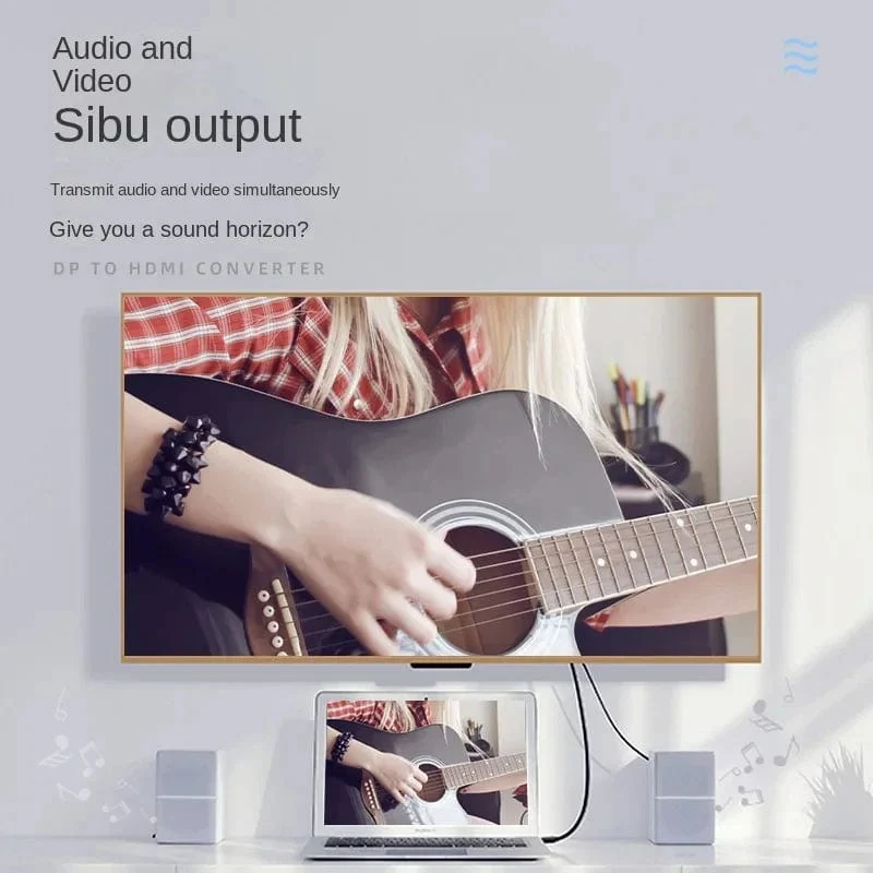 Dp-zu-Hdmi-Kabel, 1.8 m, 4k HD-Adapterkabel, Computermonitorkabel, konvertiert große Dp- zu Hdmi-