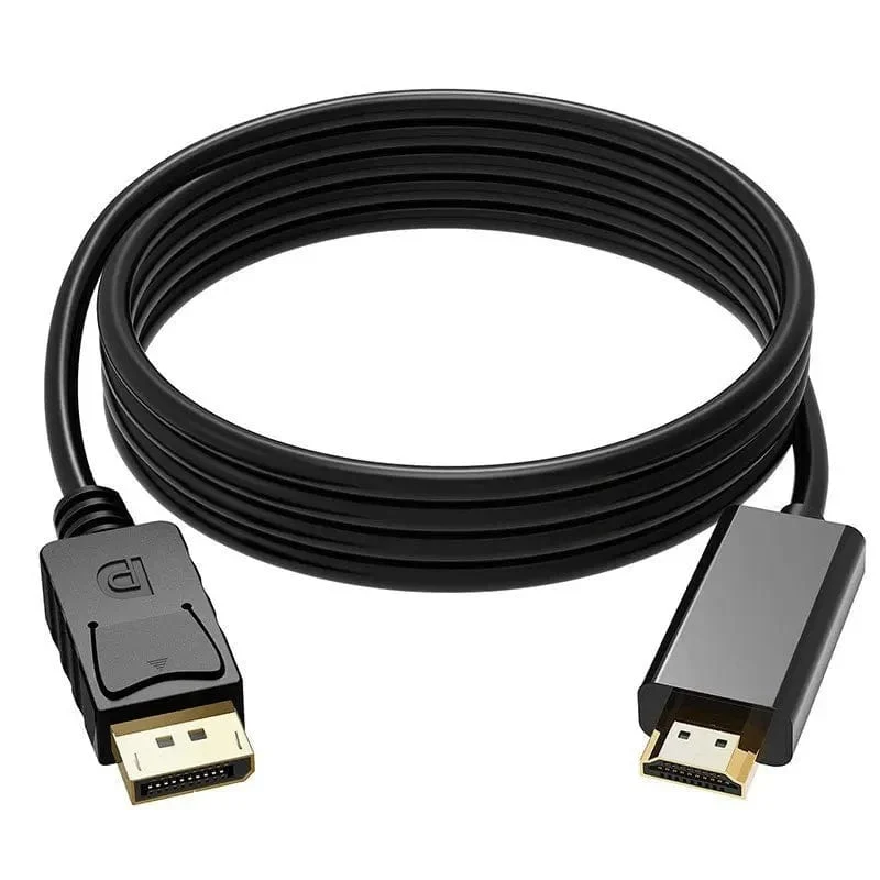 Dp-zu-Hdmi-Kabel, 1.8 m, 4k HD-Adapterkabel, Computermonitorkabel, konvertiert große Dp- zu Hdmi-