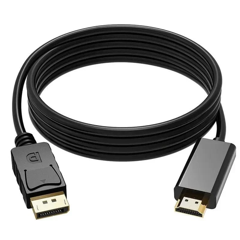 Dp-zu-Hdmi-Kabel, 1.8 m, 4k HD-Adapterkabel, Computermonitorkabel, konvertiert große Dp- zu Hdmi-