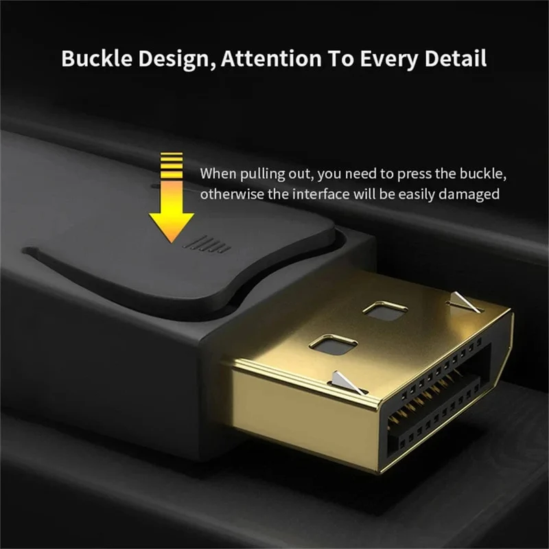 Dp-zu-Hdmi-Kabel, 1.8 m, 4k HD-Adapterkabel, Computermonitorkabel, konvertiert große Dp- zu Hdmi-