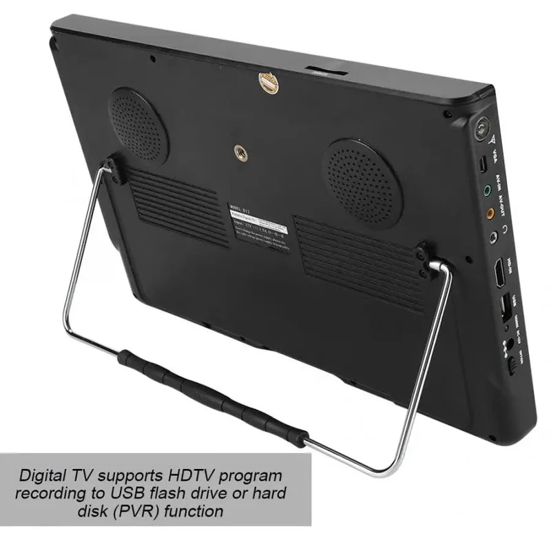 LEADSTAR D12 12 Zoll tragbarer mobiler Mini-Digitalfernseher mit ISDB-T DVB T2 ATSC H265 Hevc 1280 * 800 TF-Karte Digitalfernsehkonverter
