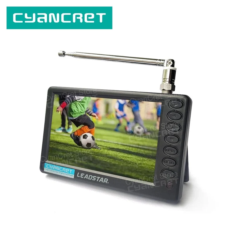 LEADSTAR Pocket TV D5 5 Zoll DVB-T2 ATSC ISDB-T TDT Digitaler und analoger Mini-Kleinwagenfernseher Tragbarer Fernseher Unterstützt USB TF AC3