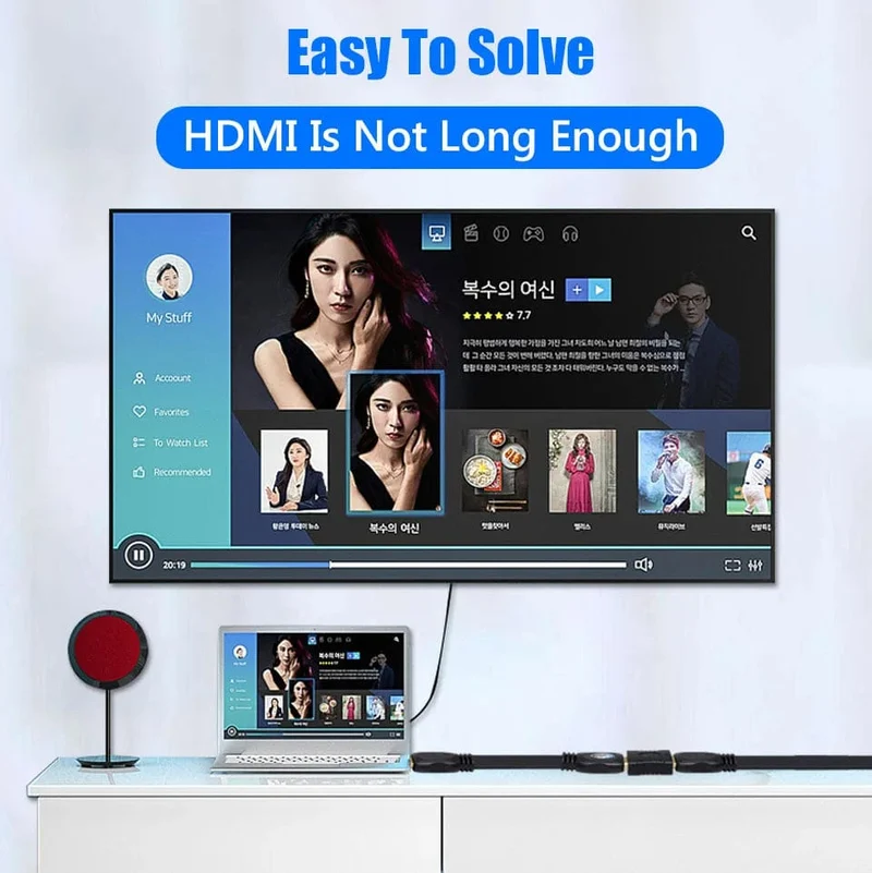 1-2PCS 4K HDMI Extender Buchse Auf Buchse Konverter Erweiterung Adapter Für Monitor Display Laptop PS4/3 PC TV Hdmi Kabel Verlängerung
