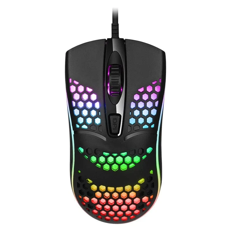 Kabelgebundenes Gaming-Kabel 7 LED-Hintergrundbeleuchtung Optische Maus USB-Computer ausgehöhlte Mäuse Laptop Desktop 4D PC Heimgebrauch Büro