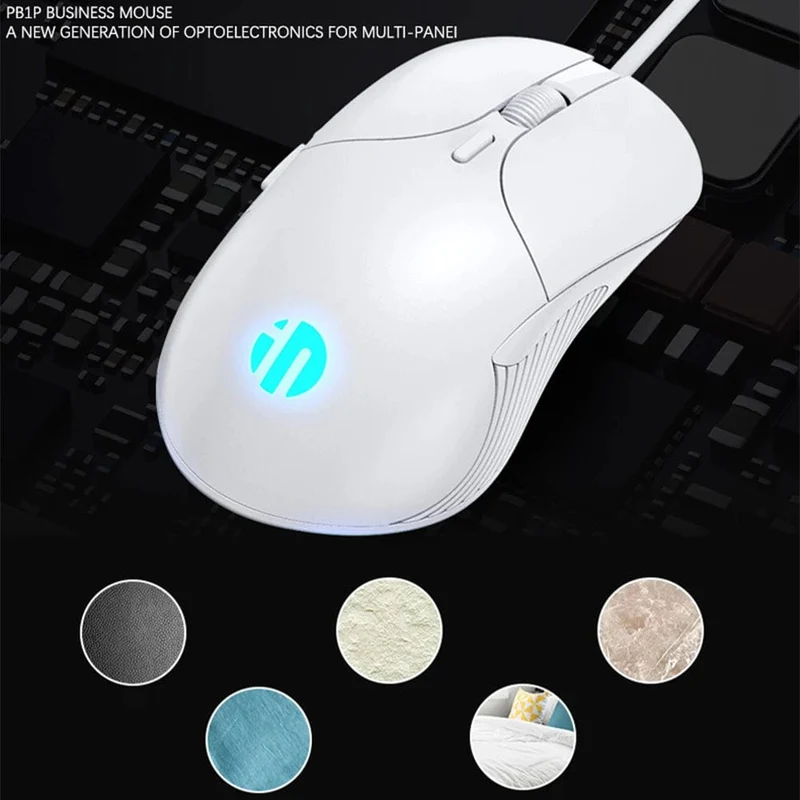 Professionelle kabelgebundene Gaming-Maus mit 6 Tasten, 4800 DPI, LED, optische USB-Computermaus für PC, Laptop, Gamer-Mäuse, stummgeschaltete kabelgebundene Maus