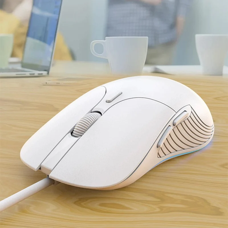 Professionelle kabelgebundene Gaming-Maus mit 6 Tasten, 4800 DPI, LED, optische USB-Computermaus für PC, Laptop, Gamer-Mäuse, stummgeschaltete kabelgebundene Maus