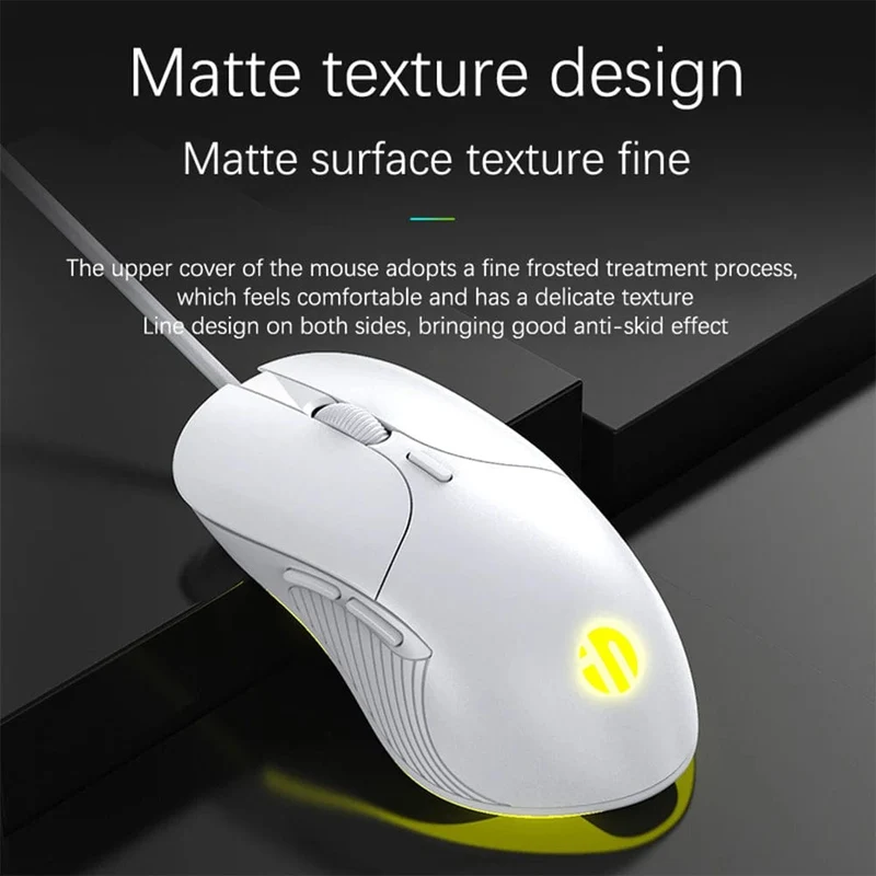 Professionelle kabelgebundene Gaming-Maus mit 6 Tasten, 4800 DPI, LED, optische USB-Computermaus für PC, Laptop, Gamer-Mäuse, stummgeschaltete kabelgebundene Maus