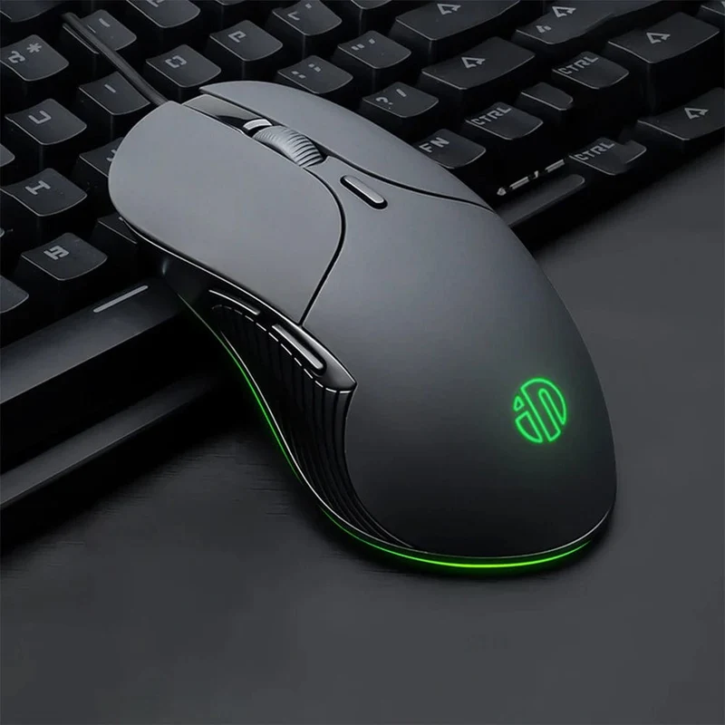 Professionelle kabelgebundene Gaming-Maus mit 6 Tasten, 4800 DPI, LED, optische USB-Computermaus für PC, Laptop, Gamer-Mäuse, stummgeschaltete kabelgebundene Maus