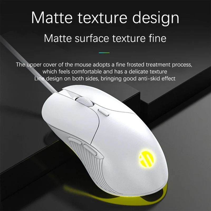 Professionelle kabelgebundene Gaming-Maus mit 6 Tasten, 4800 DPI, LED, optische USB-Computermaus für PC, Laptop, Gamer-Mäuse, stummgeschaltete kabelgebundene Maus