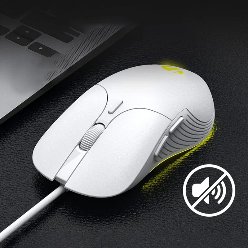 Professionelle kabelgebundene Gaming-Maus mit 6 Tasten, 4800 DPI, LED, optische USB-Computermaus für PC, Laptop, Gamer-Mäuse, stummgeschaltete kabelgebundene Maus