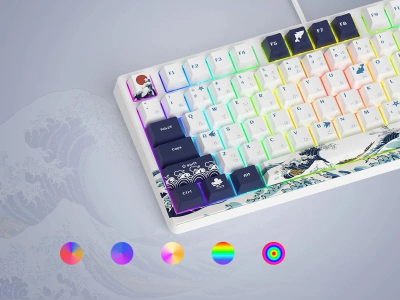 womier SK80 Mechanische Tastatur mit Dichtungsmontage, 81-Tasten-Gamer-Tastatur, 75 % Hot-Swap-RGB-Gaming-Tastatur mit Smart Display für den PC