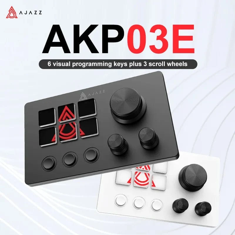 Ajazz AKP03E Mechanische Makro-Tastatur, Multifunktions-Desktop-Assistent, für Büro und Gaming, einfach zu bedienende Multimedia-Steuerung