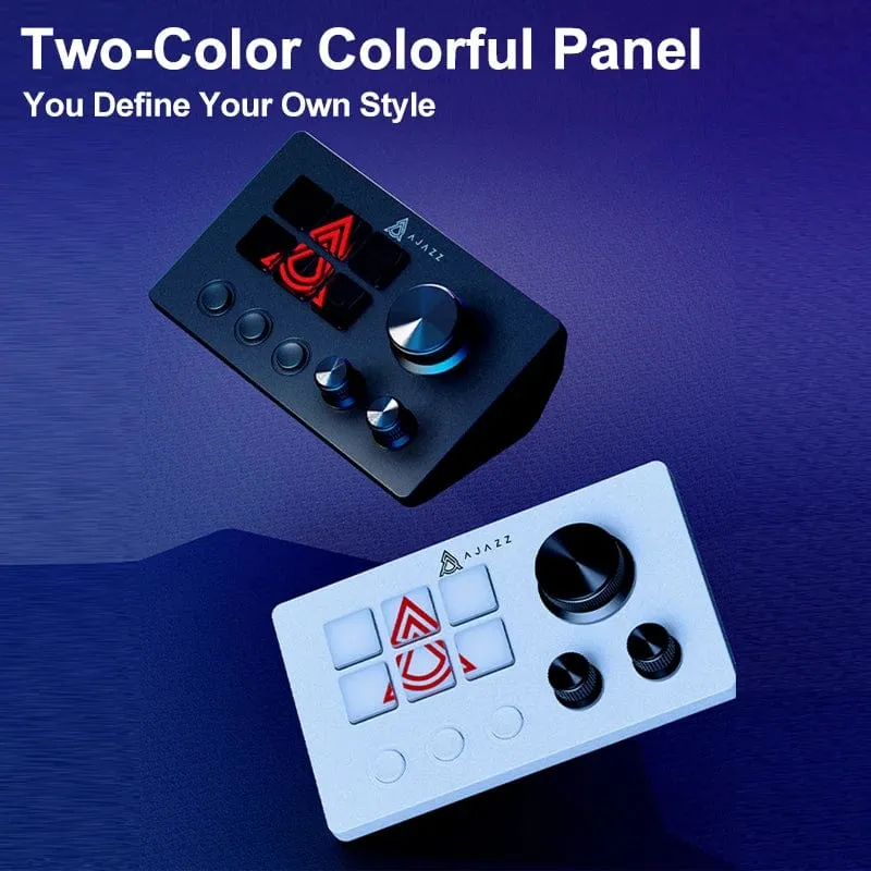 Ajazz AKP03E Mechanische Makro-Tastatur, Multifunktions-Desktop-Assistent, für Büro und Gaming, einfach zu bedienende Multimedia-Steuerung