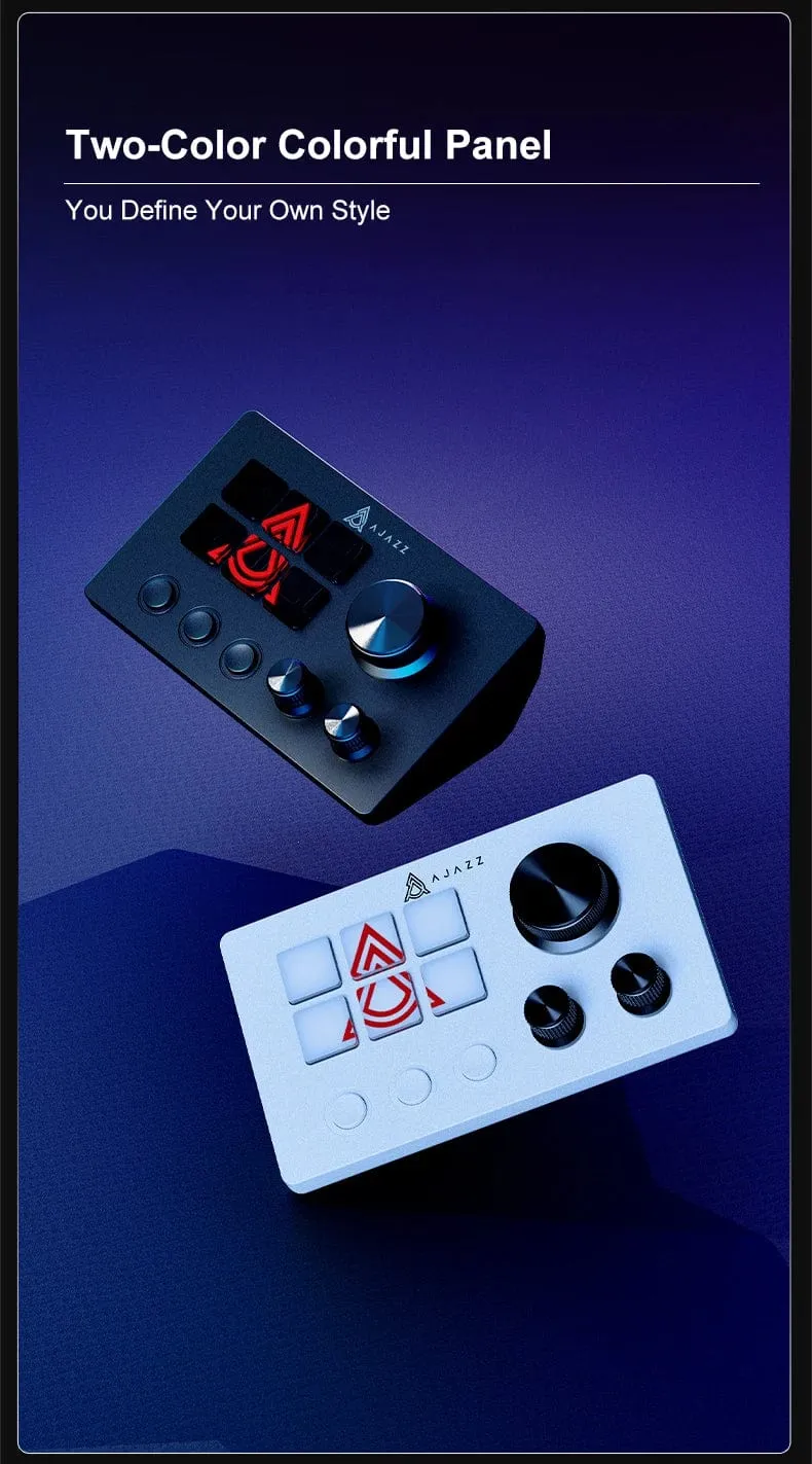 Ajazz AKP03E Mechanische Makro-Tastatur, Multifunktions-Desktop-Assistent, für Büro und Gaming, einfach zu bedienende Multimedia-Steuerung