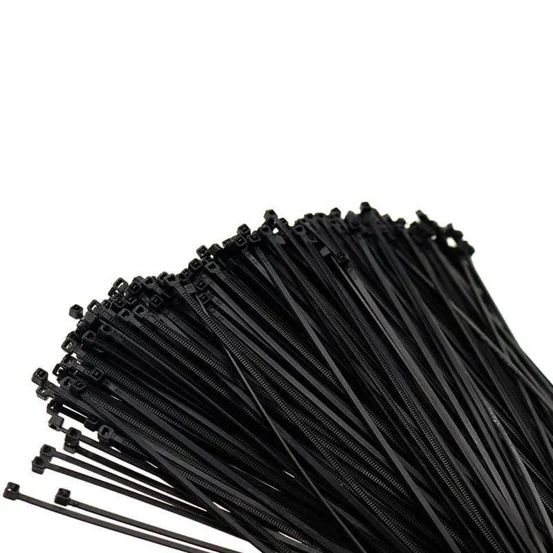 Großhandel Nylon-Kabelbinder 100 mm 150 mm 200 mm 250 mm 300 mm Schwarz Weiß Selbstsichernde Kabelbinder