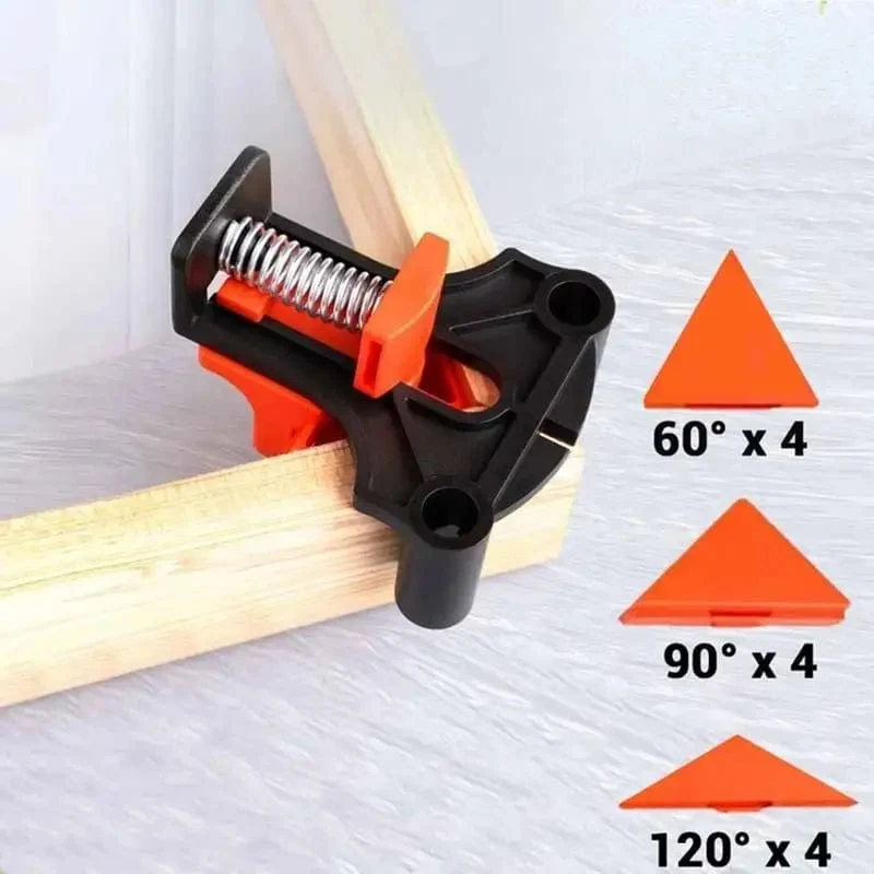 12-teiliges Klemmenset, 60/90/120 Grad, Eckklemme, Holzwinkelklemmen, Holzbearbeitungsrahmenklemme, Eckhalter, Holzbearbeitungs-Handwerkzeug