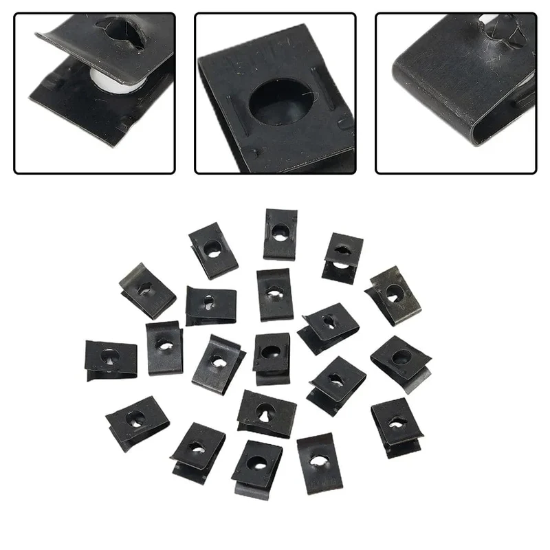 Heißes Angebot 20 Stücke Metall U-Typ Clips Für Auto-stoßstange Kotflügel Trim Panel Fastener Blatt Bord Fastener Tülle Clips Auto zubehör