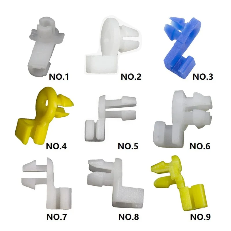 Universal-Türschlossstangenclip für Auto, Griffhalterung auf der Fahrerseite, passend für 3 mm-4 mm-Loch, Kunststoffnietbefestigungen, Autokabelclip