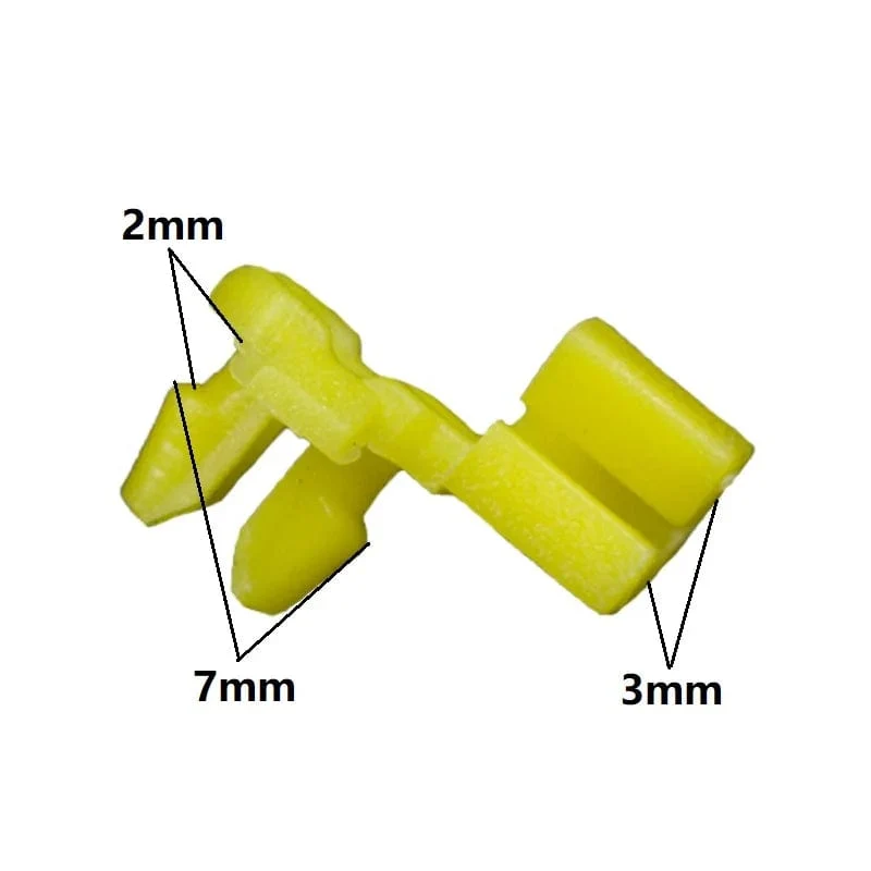 Universal-Türschlossstangenclip für Auto, Griffhalterung auf der Fahrerseite, passend für 3 mm-4 mm-Loch, Kunststoffnietbefestigungen, Autokabelclip