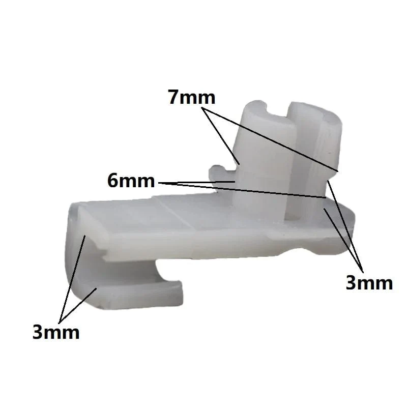 Universal-Türschlossstangenclip für Auto, Griffhalterung auf der Fahrerseite, passend für 3 mm-4 mm-Loch, Kunststoffnietbefestigungen, Autokabelclip