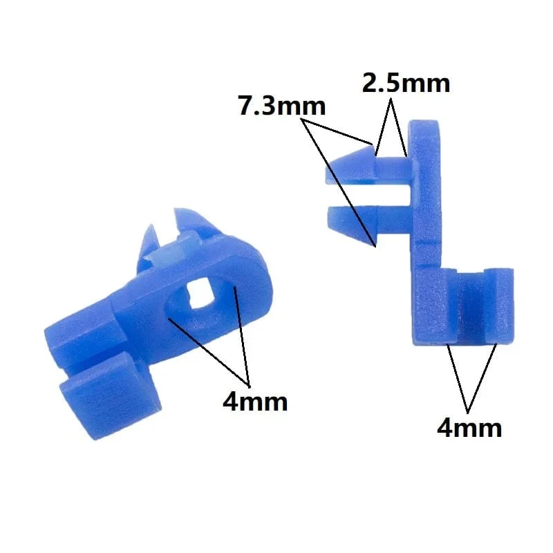 Universal-Türschlossstangenclip für Auto, Griffhalterung auf der Fahrerseite, passend für 3 mm-4 mm-Loch, Kunststoffnietbefestigungen, Autokabelclip