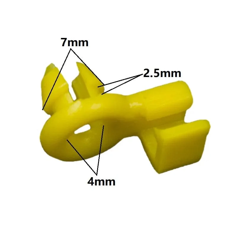 Universal-Türschlossstangenclip für Auto, Griffhalterung auf der Fahrerseite, passend für 3 mm-4 mm-Loch, Kunststoffnietbefestigungen, Autokabelclip