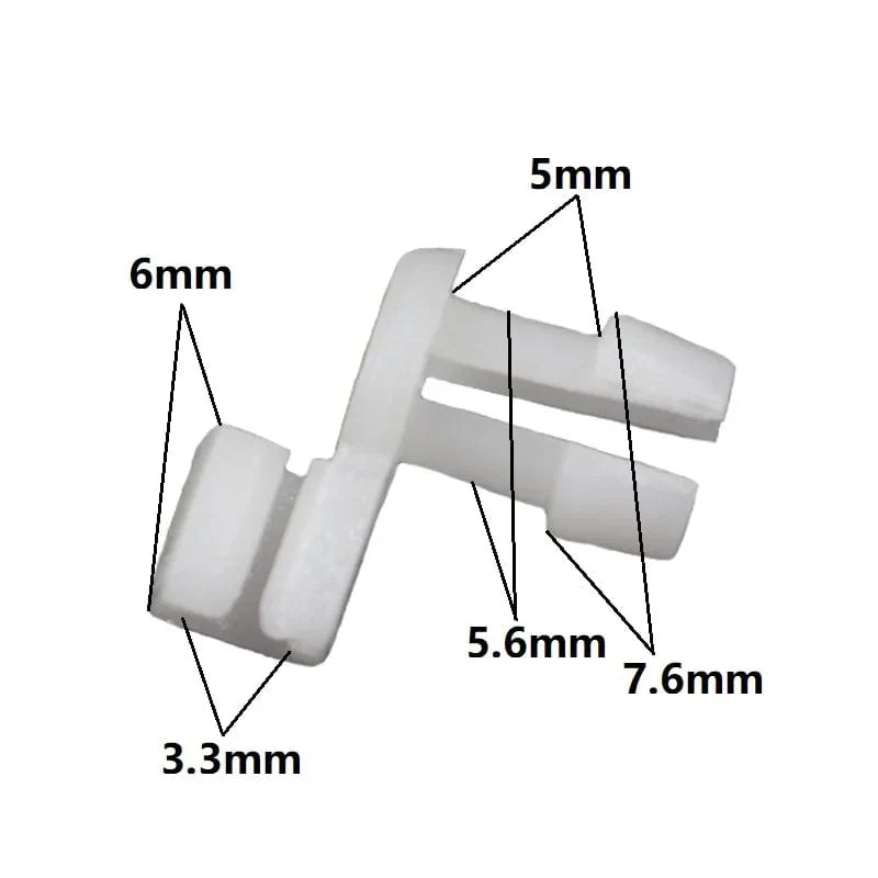 Universal-Türschlossstangenclip für Auto, Griffhalterung auf der Fahrerseite, passend für 3 mm-4 mm-Loch, Kunststoffnietbefestigungen, Autokabelclip