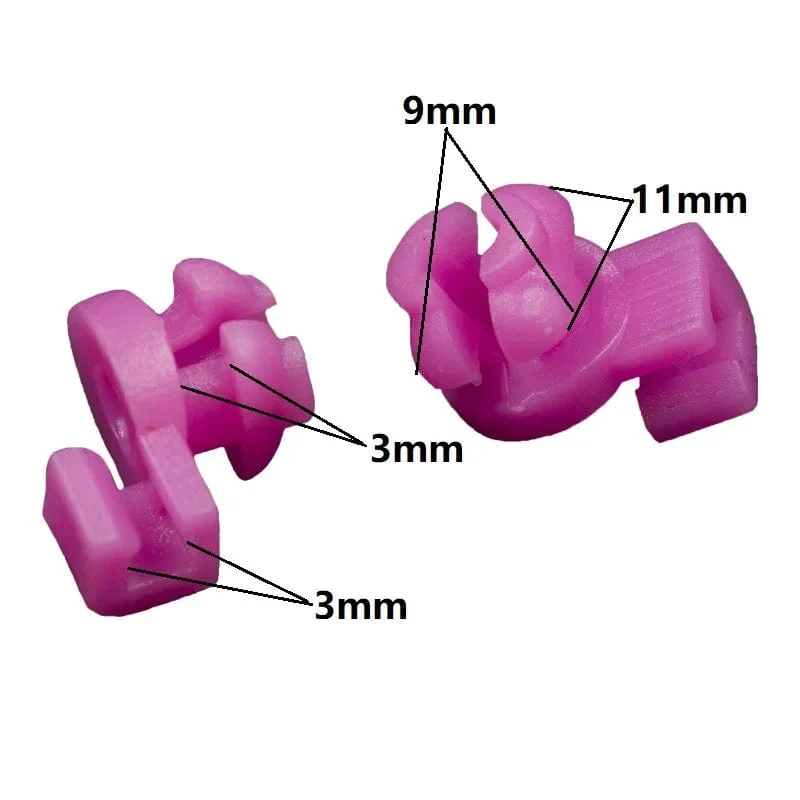 Universal-Türschlossstangenclip für Auto, Griffhalterung auf der Fahrerseite, passend für 3 mm-4 mm-Loch, Kunststoffnietbefestigungen, Autokabelclip