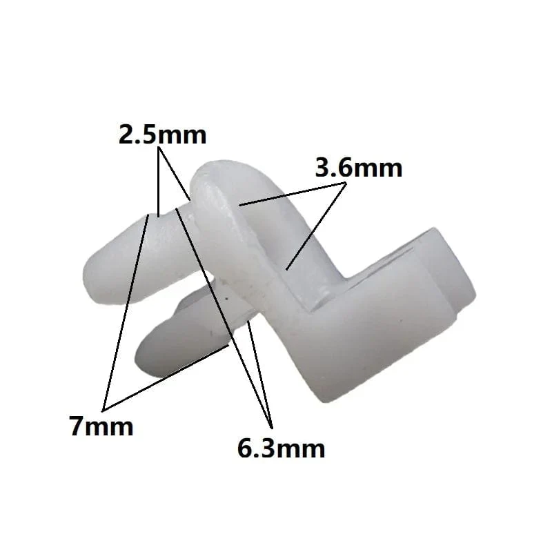 Universal-Türschlossstangenclip für Auto, Griffhalterung auf der Fahrerseite, passend für 3 mm-4 mm-Loch, Kunststoffnietbefestigungen, Autokabelclip