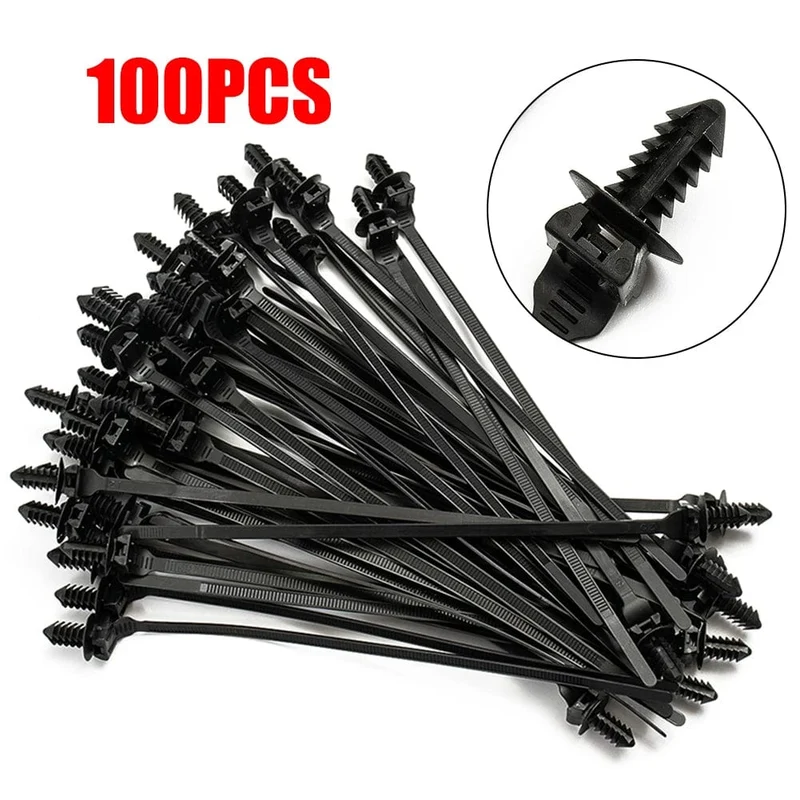 50/100 Stücke Auto Nylon Kabelbinder Feste Befestigungs Clips Kabelbaum Verschluss Kabel Klemme Clips Kabelbinder Management Auto draht