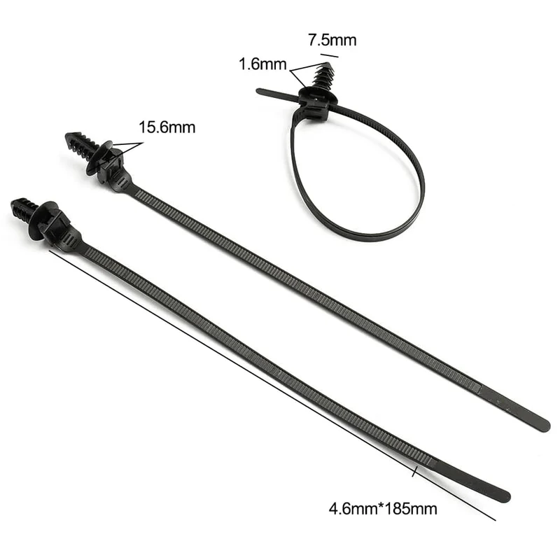 50/100 Stücke Auto Nylon Kabelbinder Feste Befestigungs Clips Kabelbaum Verschluss Kabel Klemme Clips Kabelbinder Management Auto draht