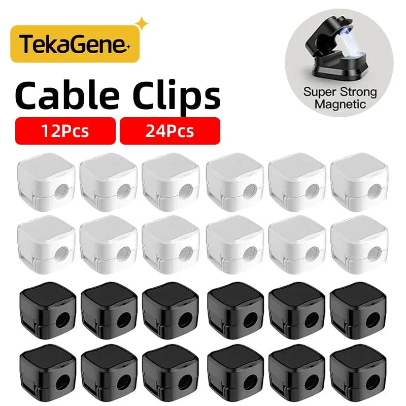 24/6 STÜCKE Magnetische Mini-Kabel-Organizer-Clips Kabel USB-Ladekabel-Clips Manager Kabelhalter Wickler Wandhaken im Haus