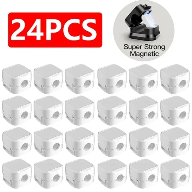 24/6 STÜCKE Magnetische Mini-Kabel-Organizer-Clips Kabel USB-Ladekabel-Clips Manager Kabelhalter Wickler Wandhaken im Haus
