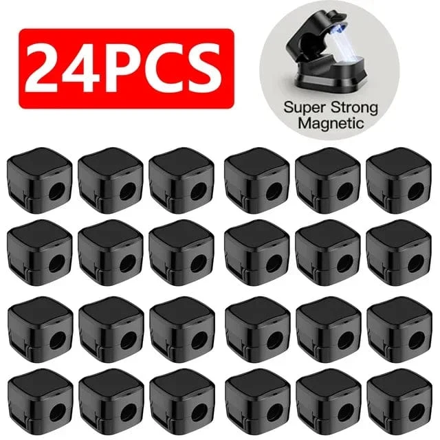 24/6 STÜCKE Magnetische Mini-Kabel-Organizer-Clips Kabel USB-Ladekabel-Clips Manager Kabelhalter Wickler Wandhaken im Haus