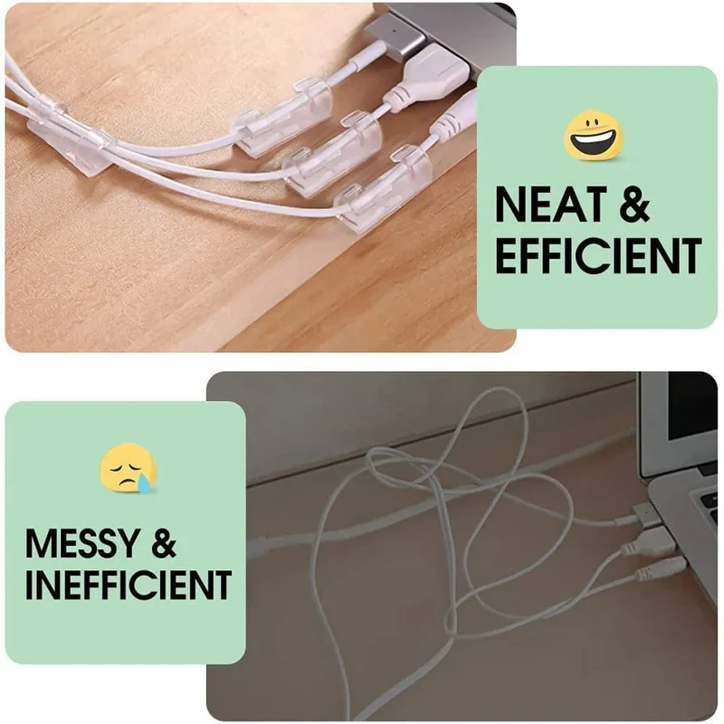 Untoom Kabel-Organizer-Clips für die Desktop-Wand, USB-Kabelmanagement, Drahtwickler, Manager, PC-Kabel, Handy-Ladedatenleitungswickler