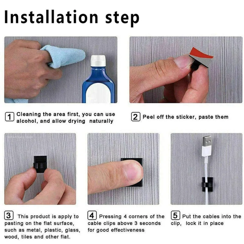 10/50PCS Kabel Management Clip Führung Linie Draht Anordnung Protector Fixierungen Kabel Halter Freiheit WINDER Clips Attache Hause