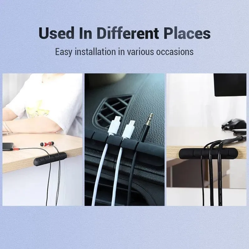 Kabel-Organizer-Management, Drahthalter, flexibler USB-Kabelwickler, ordentliche Silikon-Clips für Maus, Tastatur, Kopfhörerschutz