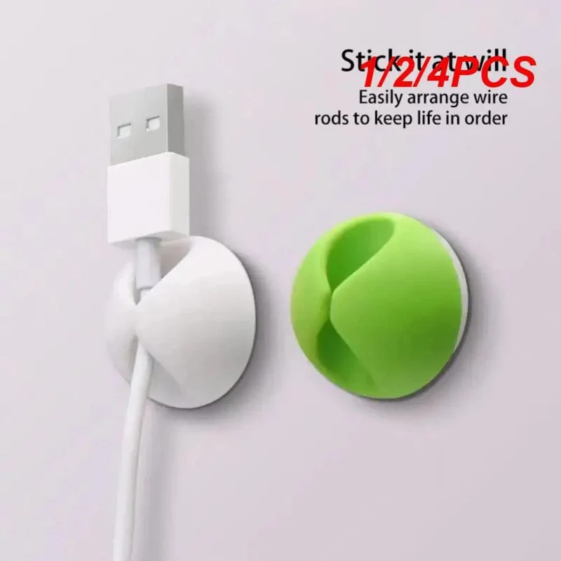 1/2/4PCS Kabel Organizer Draht Wickler Kopfhörer Halter Kabel Clip Büro Desktop Telefon Kabel Silikon Krawatte Fixer Draht Management