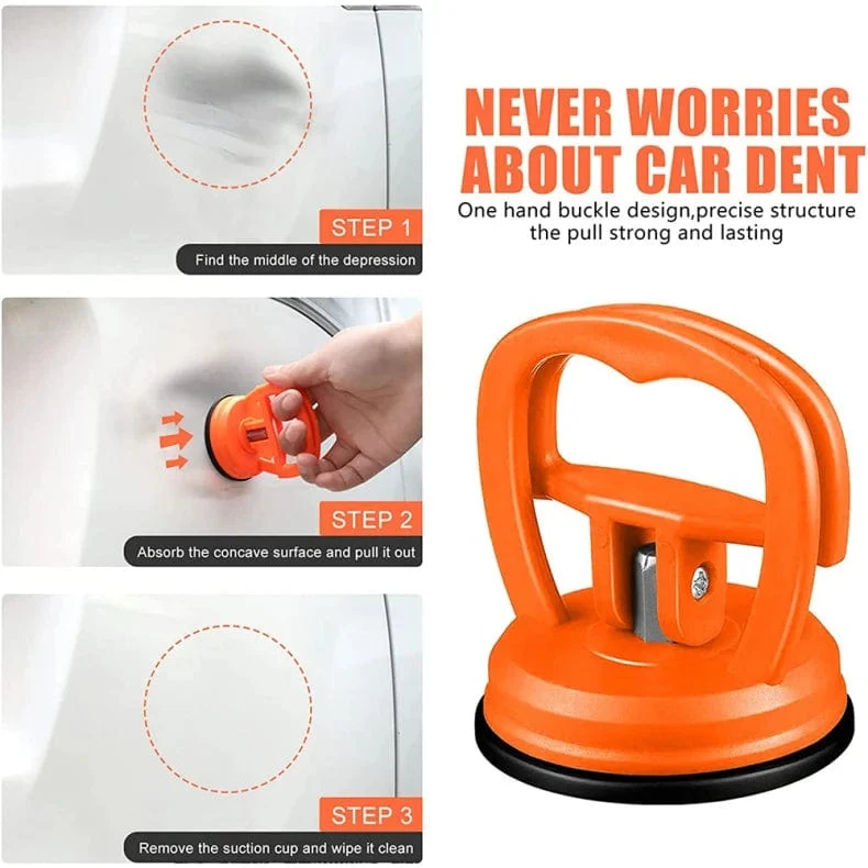Autoreparaturwerkzeug, Karosseriereparaturabzieher, 2 cm, Schwarz/Orange, Saugnapf zum Entfernen von Dellen, Abzieher für Autobeulen, Glasabsaugung