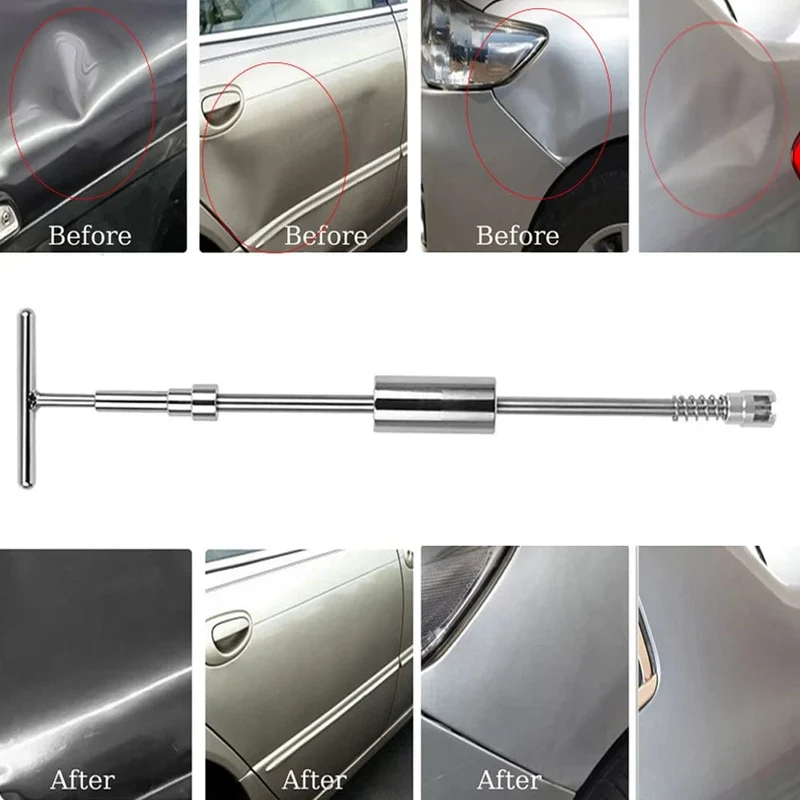 Werkzeugsatz zur Dellenreparatur für Karosserien mit Gleithammer, T-Stange, Dellenzieher, Saugnapf, Mechaniker für Hagelschäden an Autos
