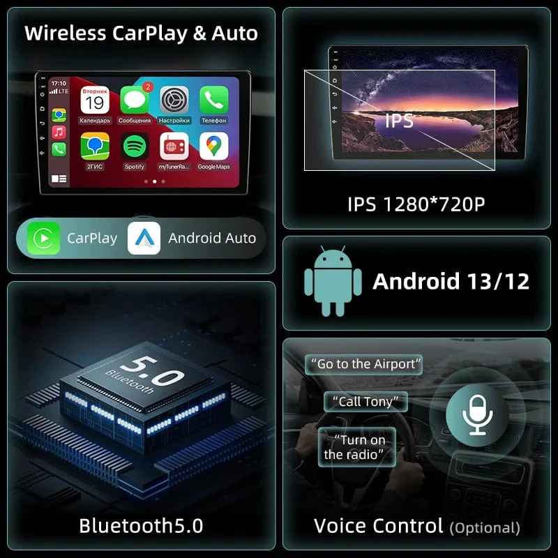 2Din Android 12 Autoradio für Chevrolet AVEO T250 2006-2012 Multimedia-Player Carplay Auto Autoradio Navigator Stereo Kopfeinheit